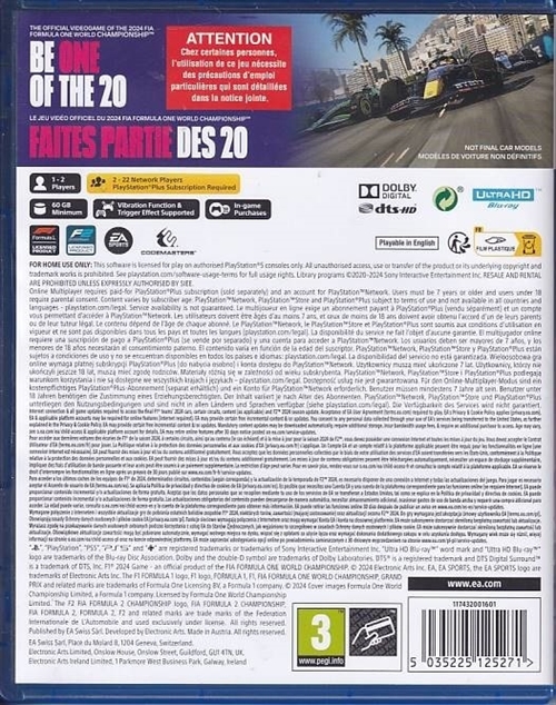 F1 24 - PS5 (A Grade) (Genbrug)